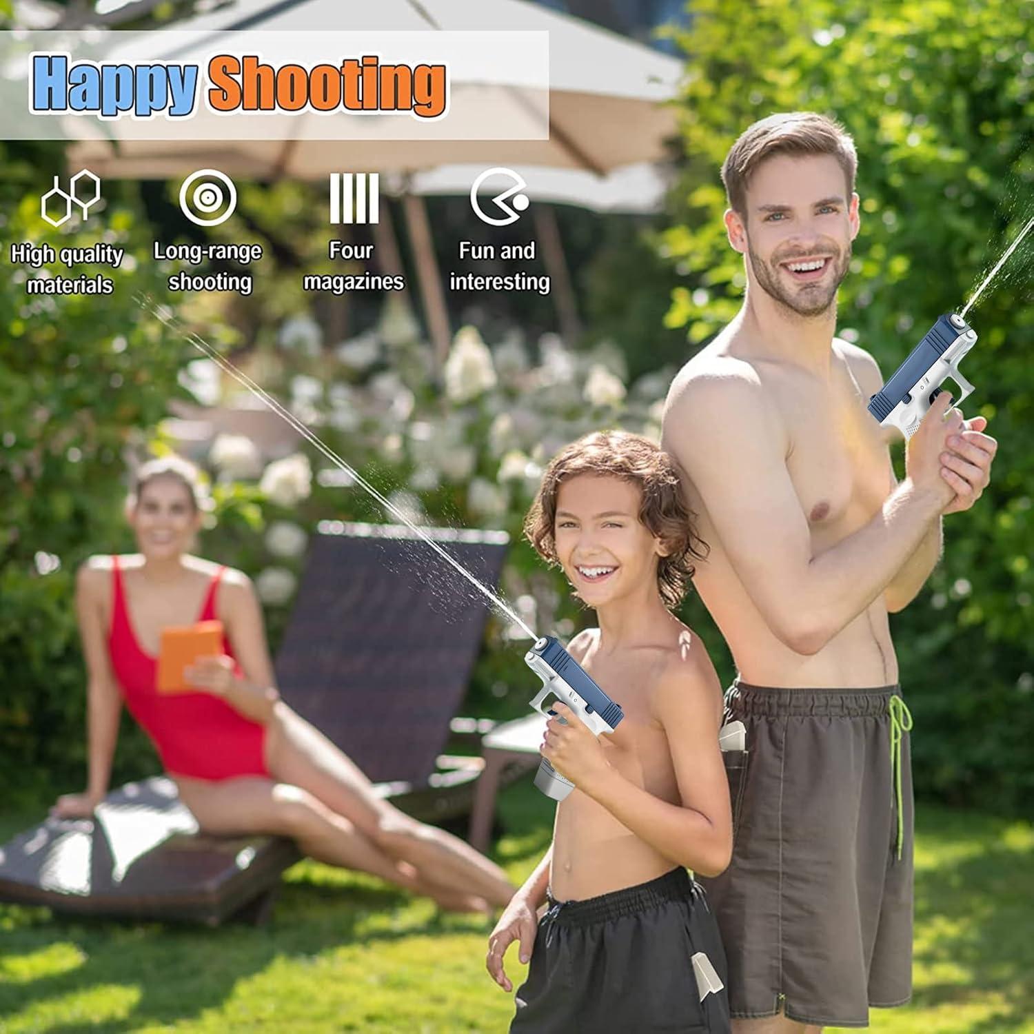 2er Set Mini Wasserpistole für Kinder blau - Spritzpistole für Outdoor
