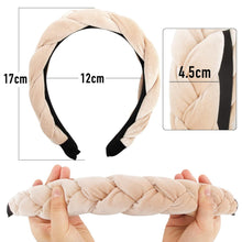 Samt Haarreif Dirndl Vintage Gepolstert Haarband Beige