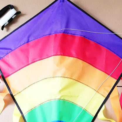 Regenbogen Einleiner Flugdrachen Kinder 64x75cm Bunt Drachen Kites