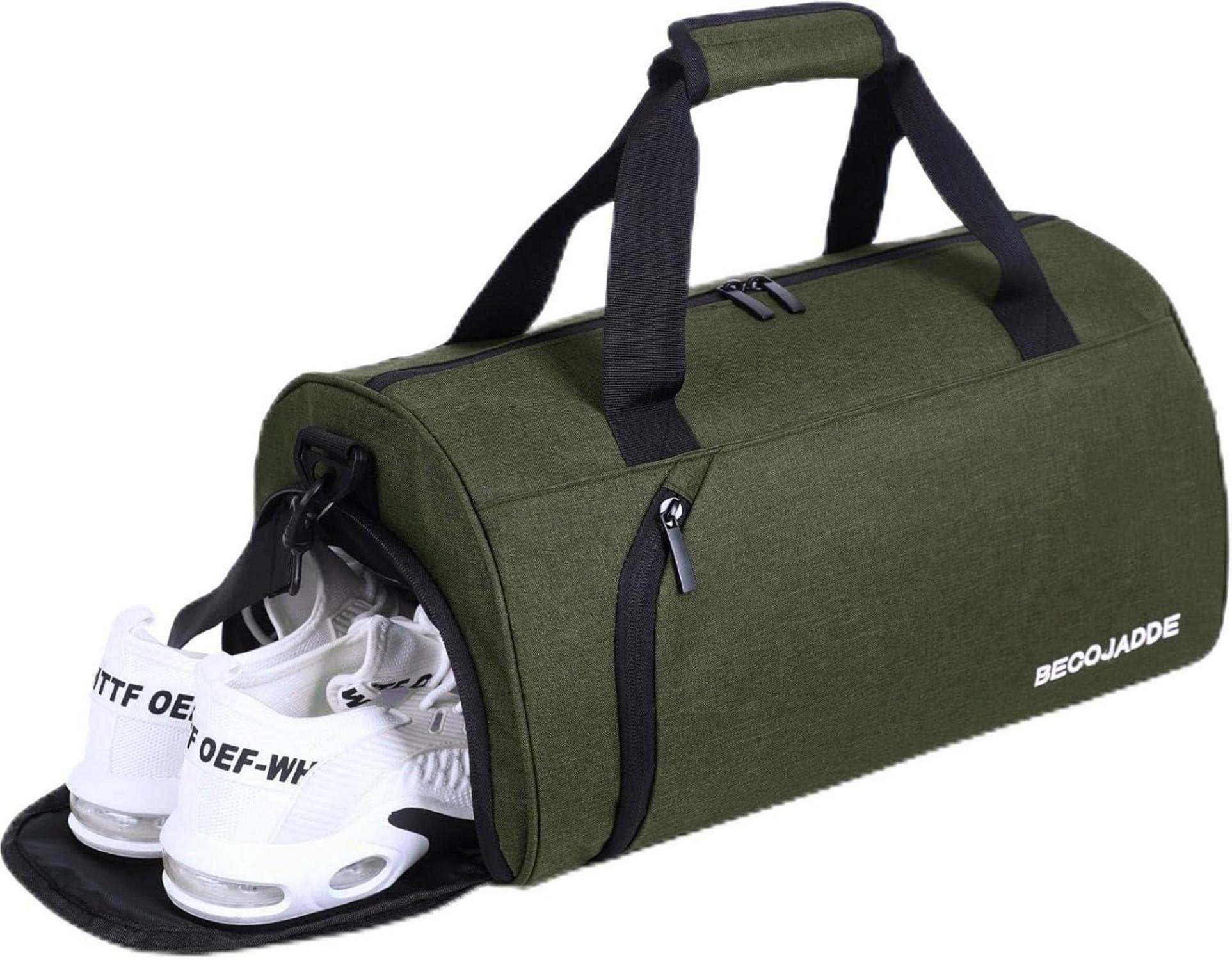 Sporttasche mit Schuhfach & Nassfach, wasserdicht, 25L, Armeegrün