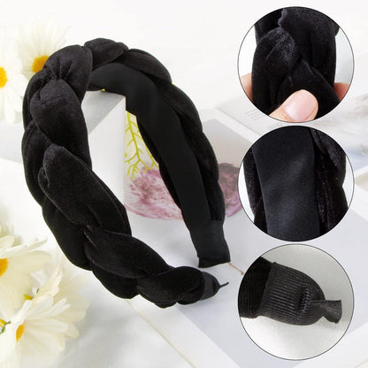 Samt Haarreif Dirndl Geflochten Stirnband Vintage Schwarz