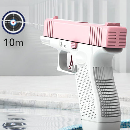 2er Set Mini Wasserpistolen für Kinder, Outdoor Wasserspielzeug, Rosa-Grau