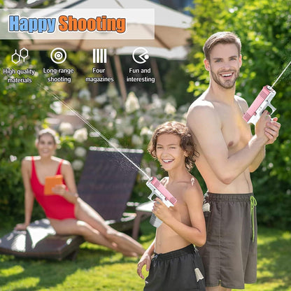 2er Set Mini Wasserpistolen Kinder Outdoor Spielzeug Wasserkampf Rosa