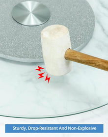 Drehteller aus Glas 70cm Servierplatte Rotation Geräuscharm
