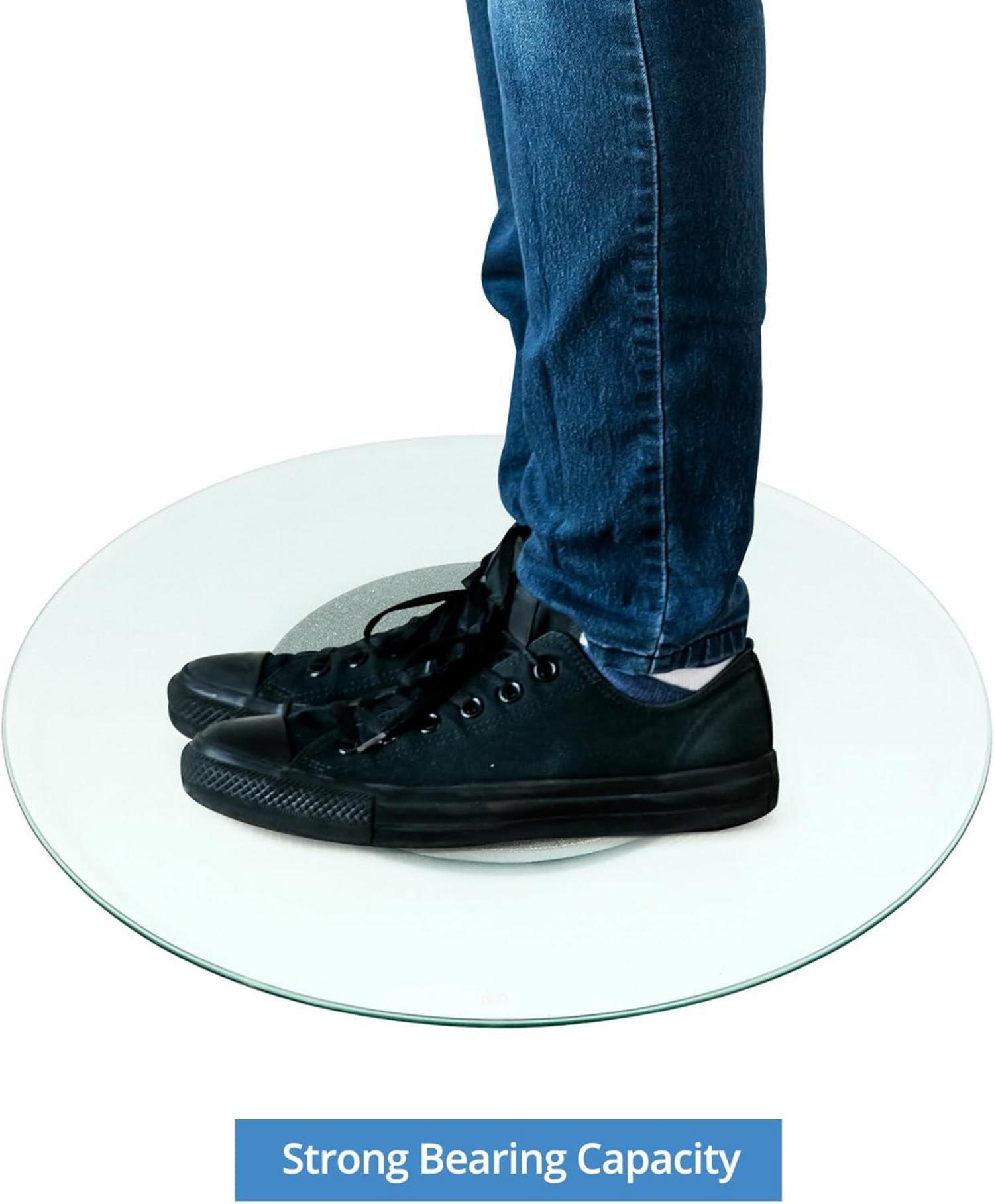Drehteller aus gehärtetem Glas 70 cm Servierplatte Rotation flexibel