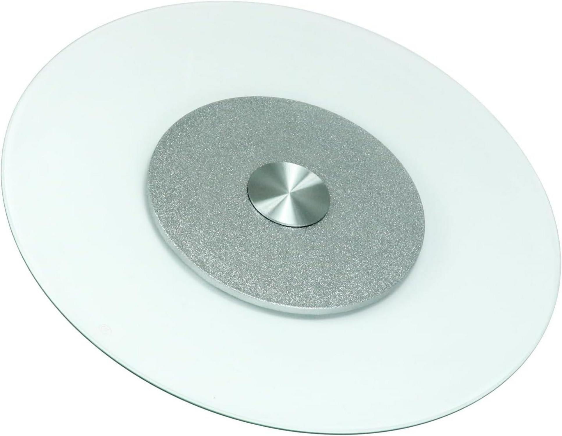 QWORK® Drehteller aus gehärtetem Glas 70cm, Drehbarer Servierteller