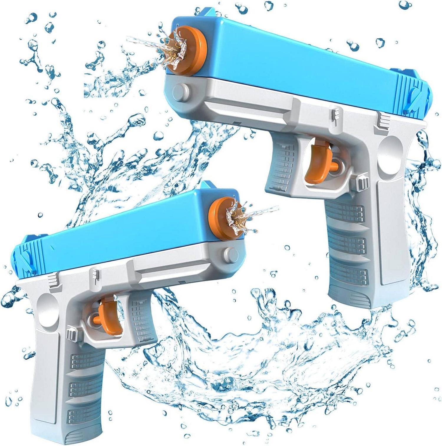 2er Set Mini Wasserpistolen für Kinder Wasserkampf Spielzeug Blau