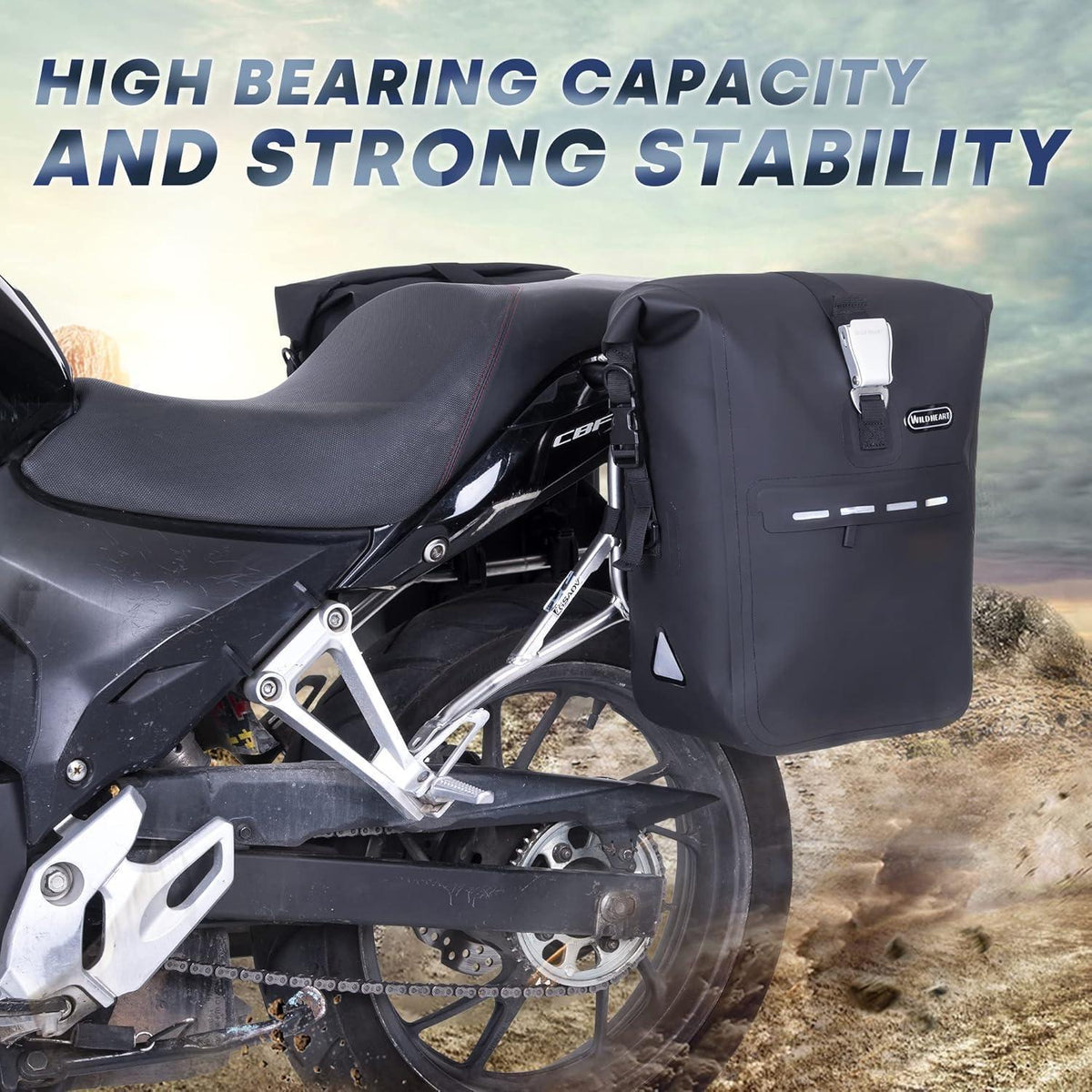 Wasserdichte Motorrad Gepäcktasche TPU Schnellverschluss 22-30L