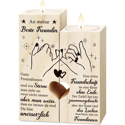 Personalisierter Kerzenständer für beste Freundin – Geschenkidee