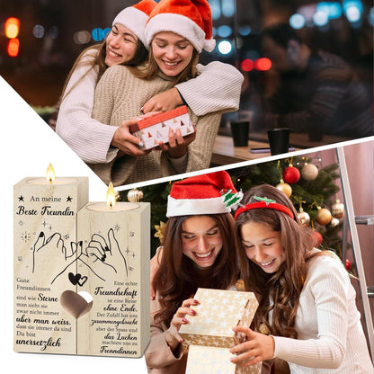 Personalisierter Kerzenständer für beste Freundin – Geschenkidee