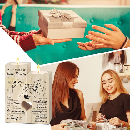 Personalisierter Kerzenständer für beste Freundin – Geschenkidee