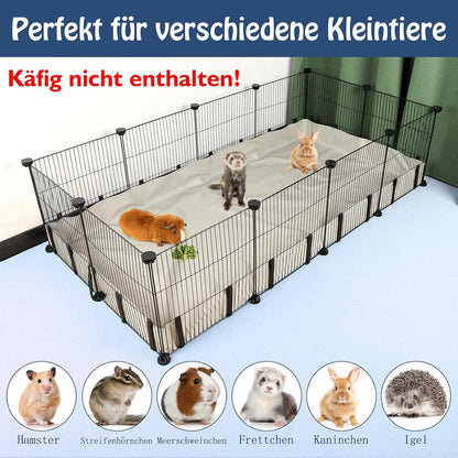 Wasserdichte Meerschweinchenkäfig Matte Oxford-Stoff XL Grau