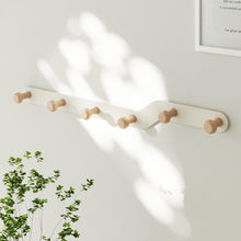 Wandgarderobe Kind mit 6 Haken aus Holz Platzsparend