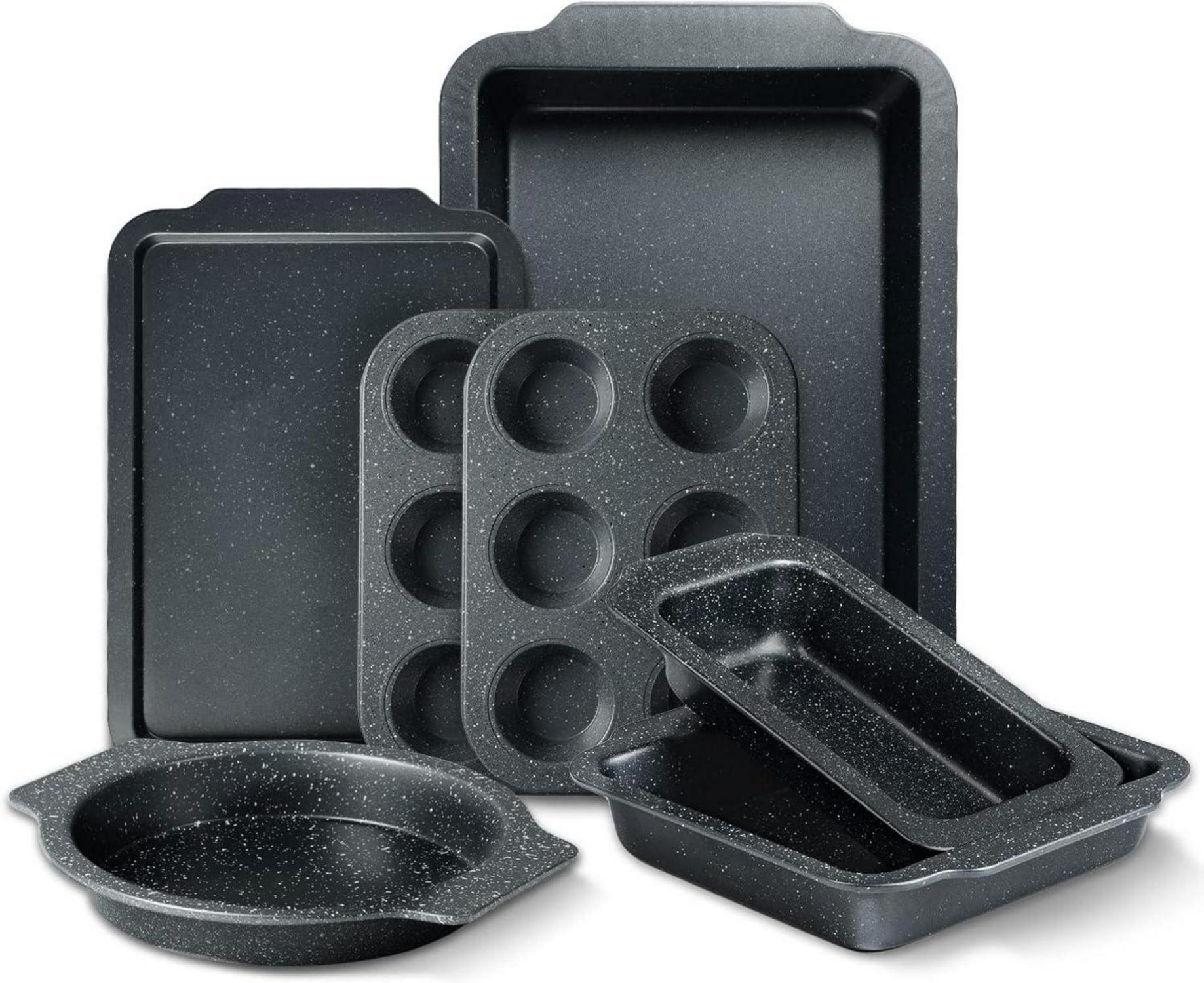 Granit Antihaft Backformen Set 7-teilig Backbleche Backofen Backset