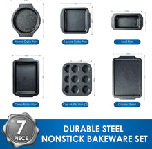 Granit Antihaft Backformen Set 7-teilig - Backbleche für