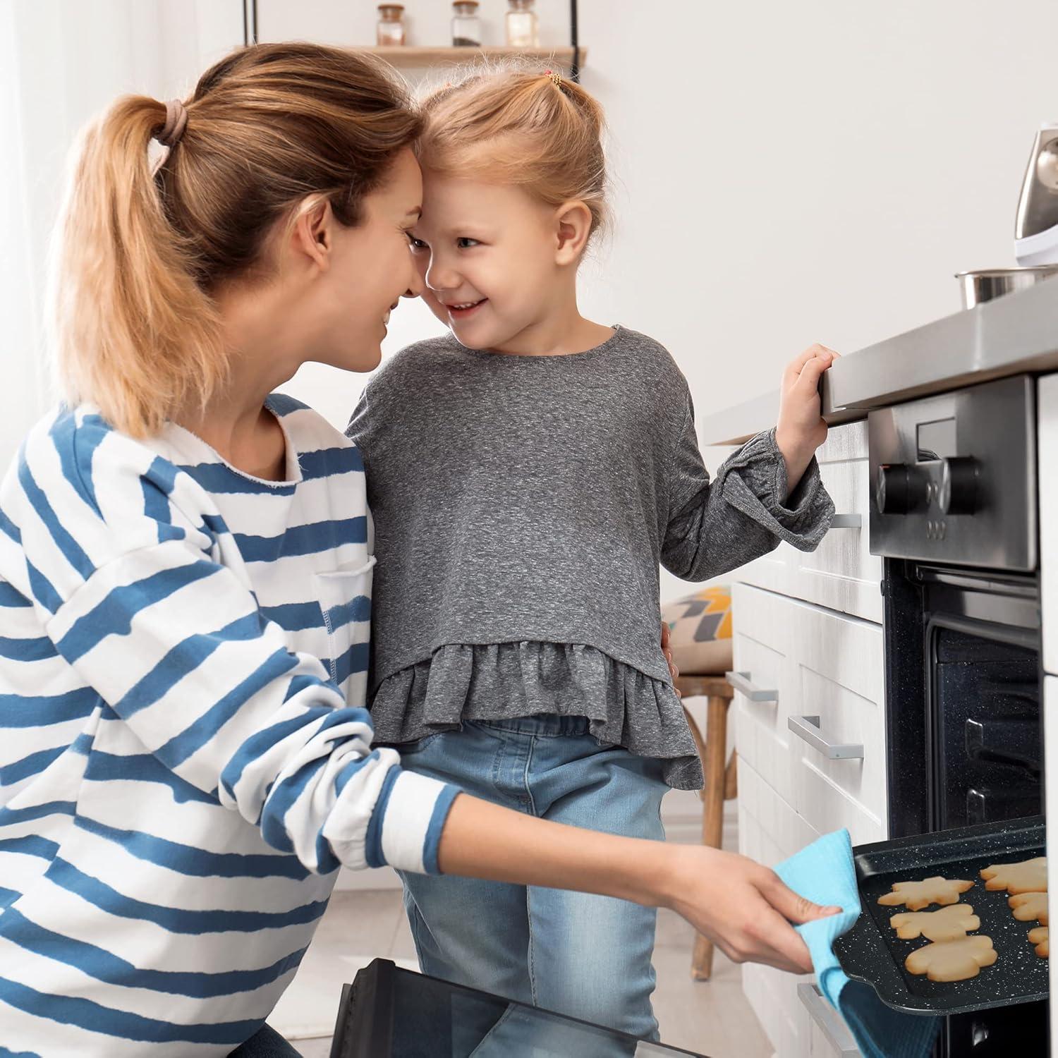 Granit Antihaft Backformen Set 7-teilig für Backofen - Backbleche Kuchenform Laib Pfanne Brot Muffin Cupcake Bräter