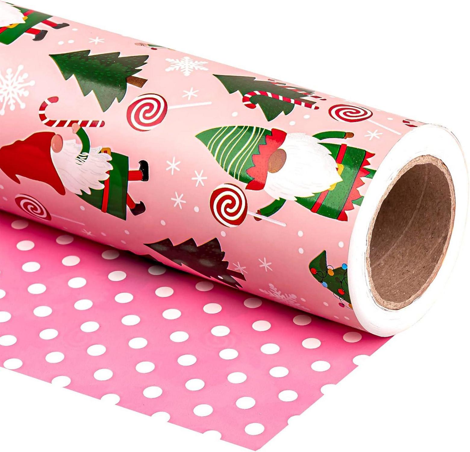 Wendbares Weihnachtsgeschenkpapier Mini-Rolle 43,2 cm x 10 m