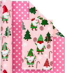 Wendbares Weihnachtsgeschenkpapier - Roter grüner Wichtel