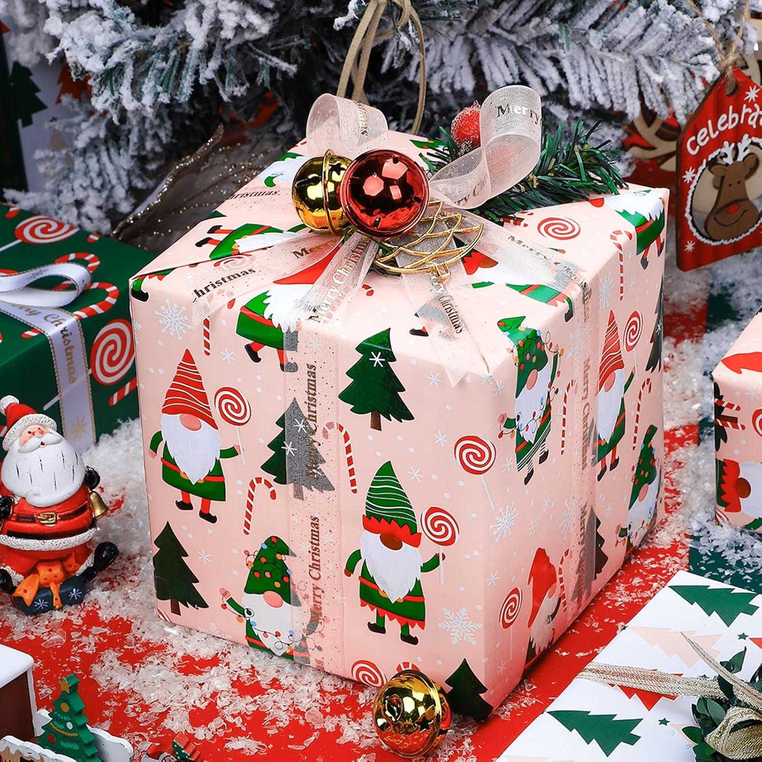 Wendbares Weihnachtsgeschenkpapier Mini-Rolle 43,2 cm x 10 m