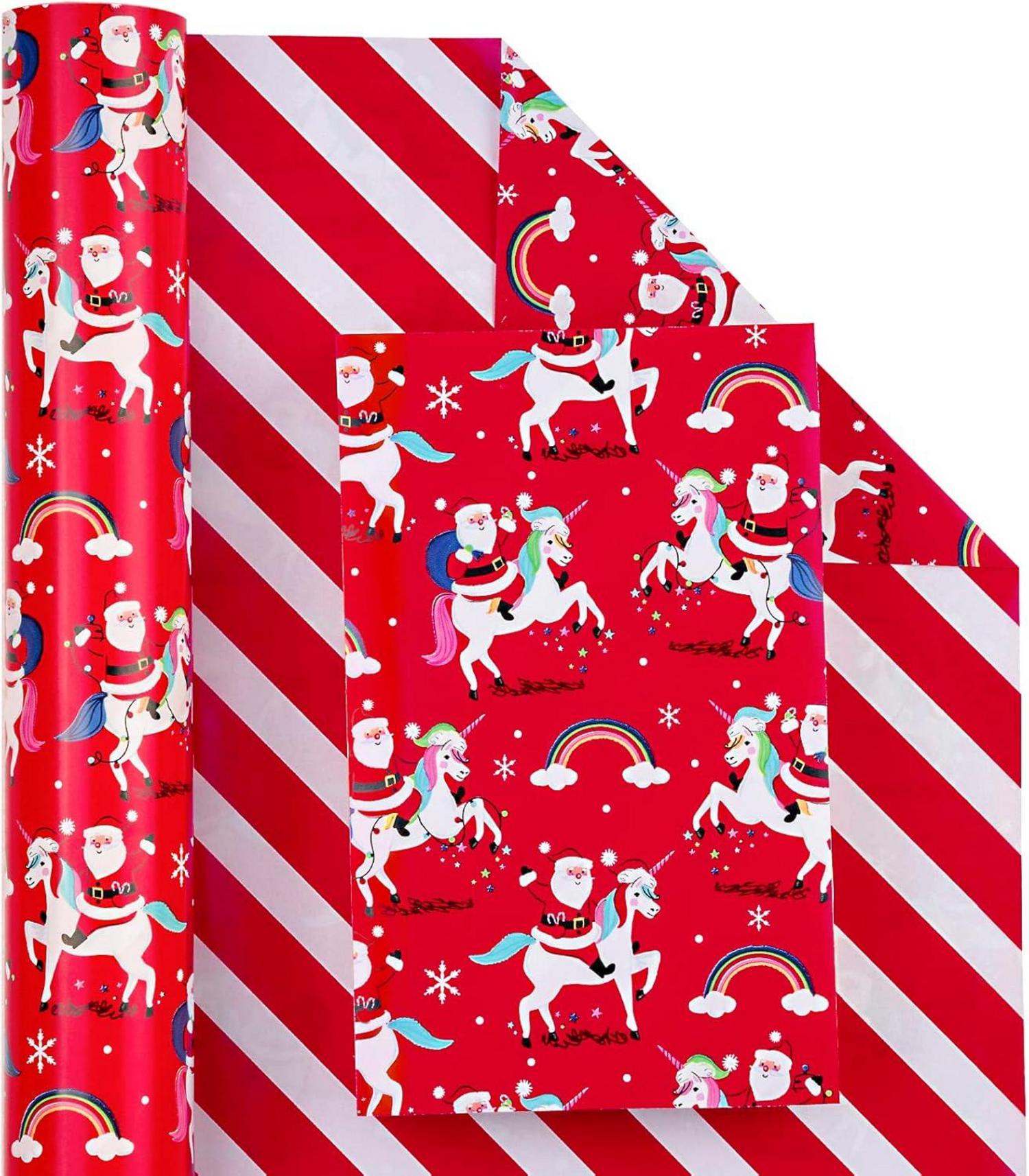 Wendbares Weihnachtsgeschenkpapier Minirolle 43,2 cm x 10 m