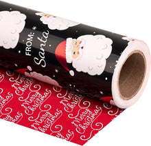 Wendbares Weihnachtsgeschenkpapier Mini-Rolle 43,2 cm x 10 m Schwarz