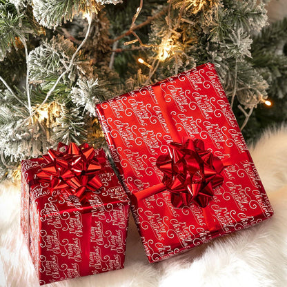 Wendbares Geschenkpapier Weihnachten Mini-Rolle 43,2 cm x 10 m Schwarzer Weihnachtsmann
