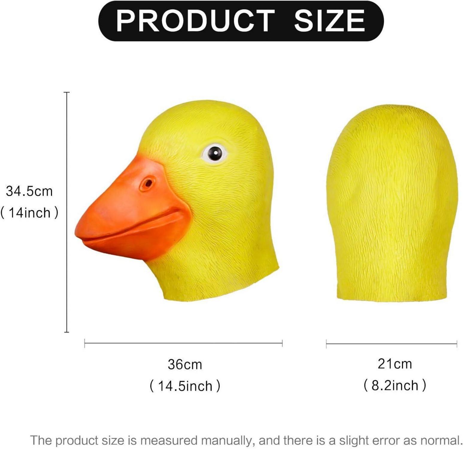 molezu Gelbe Ente Latex Maske Halloween Karneval Party Geschenkbox