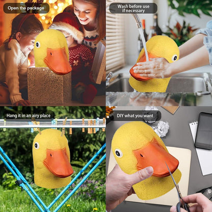 Gelbe Ente Tier Latex Maske Halloween Karneval Party Geschenkbox