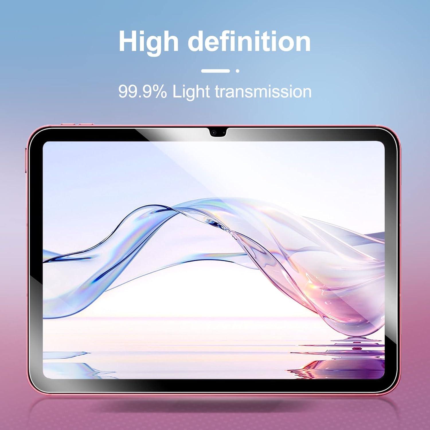 iPad 10,9 Zoll (2022) Schutzfolie 2 Stück Panzer Glas 9H Ultra-klar