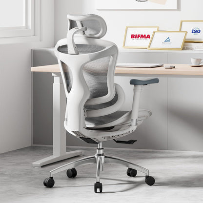 Ergonomischer Bürostuhl mit 3D-Armlehnen, Lordosenstütze
