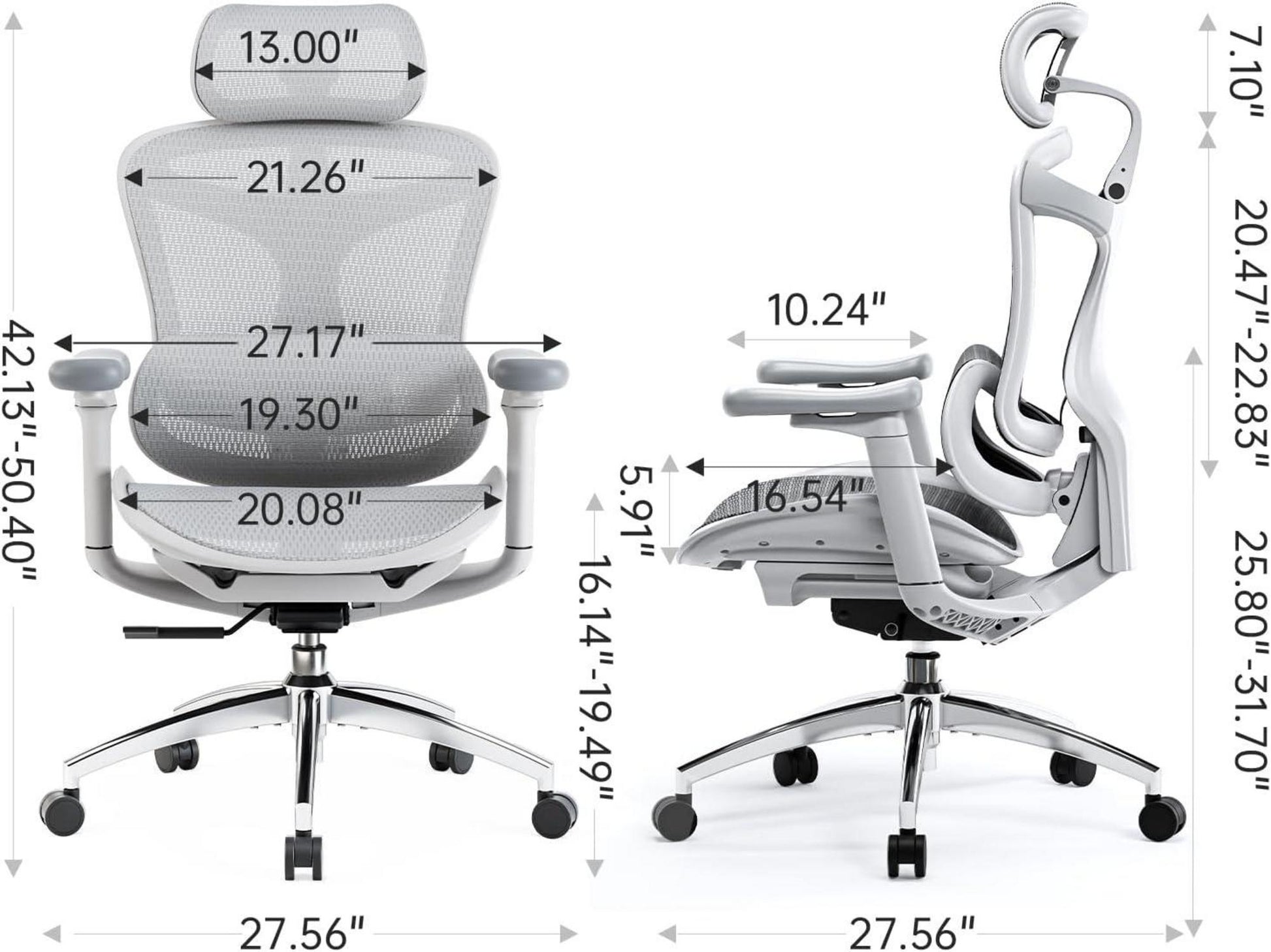 Ergonomischer Bürostuhl mit intelligentem Gewichtssensor & dynamischem