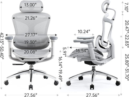 Ergonomischer Bürostuhl mit intelligentem Gewichtssensor & dynamischem