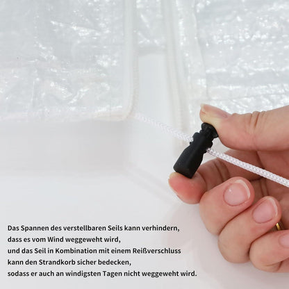 Strandkorb Schutzhülle 125x90x165cm Transparent Wetterfest UV-beständig