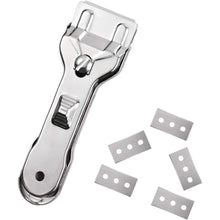 Ceranfeldschaber mit 5 Ersatzklingen Glasschaber