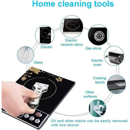 Ceranfeldschaber mit 5 Ersatzklingen Glasschaber