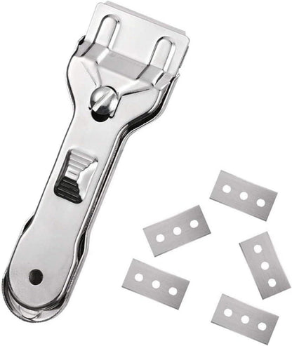 Ceranfeldschaber mit 5 Ersatzklingen Glasschaber Keine Kratzer