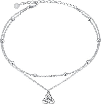 Sterling Silber Fußkettchen mit Gänseblümchen/Böses