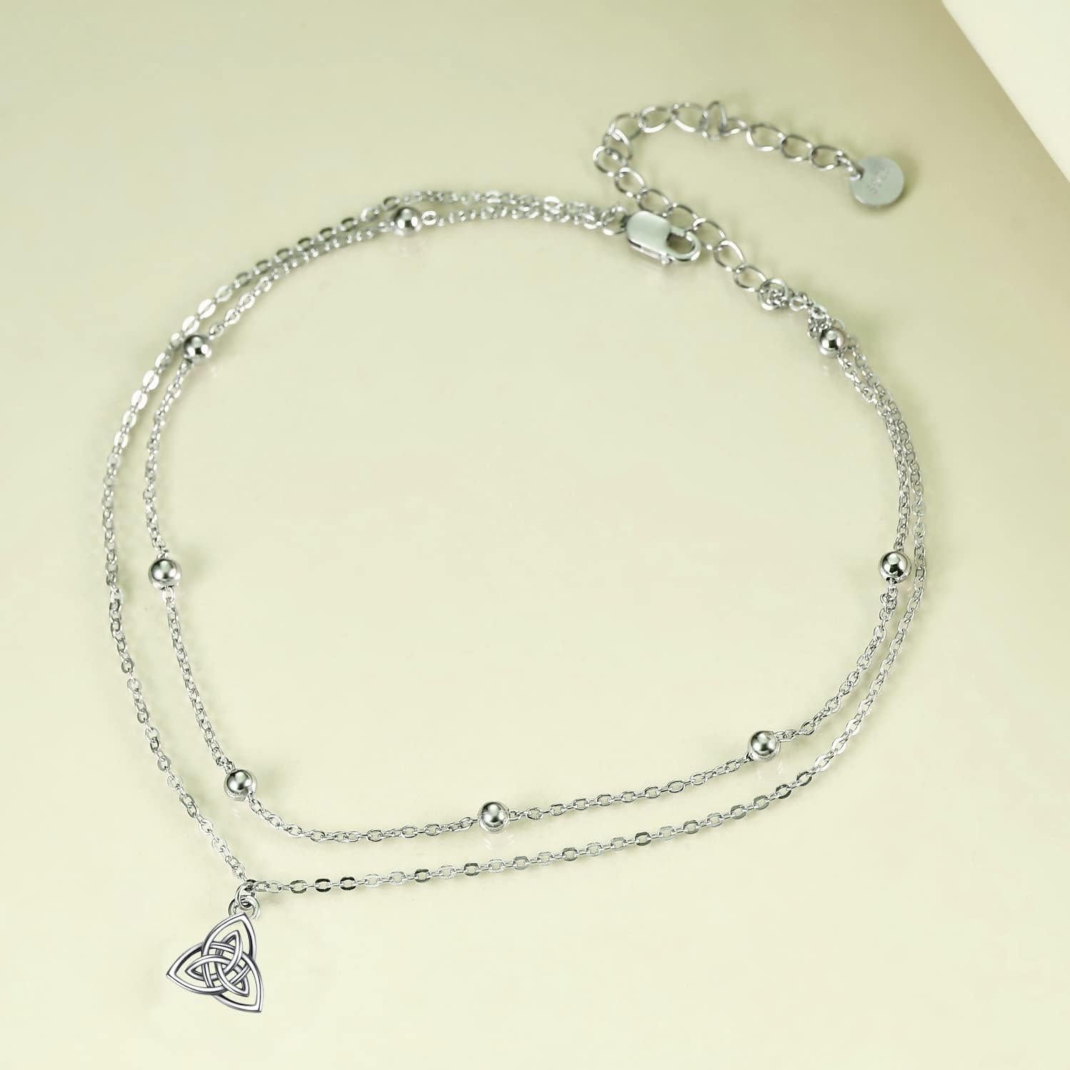 Sterling Silber Fußkettchen mit Gänseblümchen/Böses