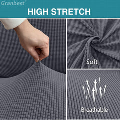 Granbest Hohe Dehnung Jacquard Stuhlhussen, Abnehmbare Esszimmerstühle