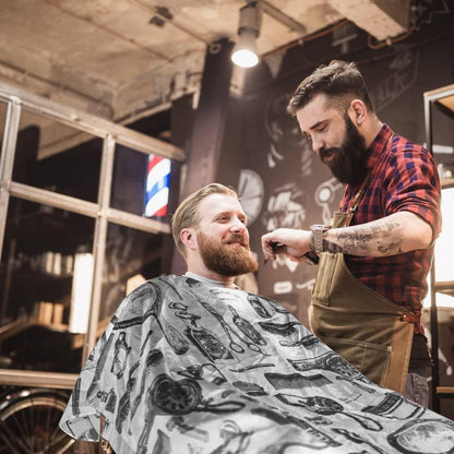 Haarschneideumhang Barber Cape Friseurumhang Klettverschluss