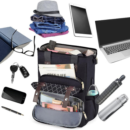 Rucksack Damen Mädchen USB Ladeanschluss 17,3 Zoll Laptop