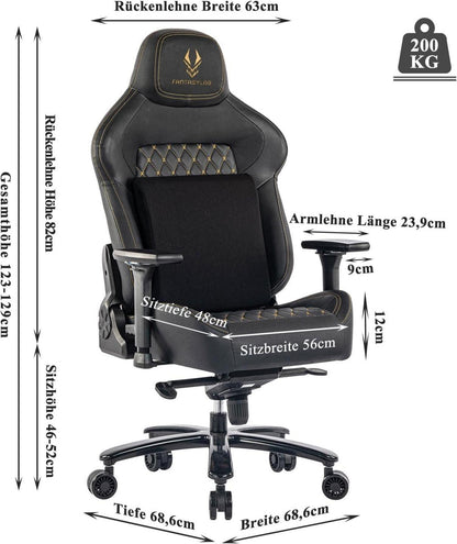 Gaming Chair Ergonomischer Bürostuhl 200KG Belastbarkeit