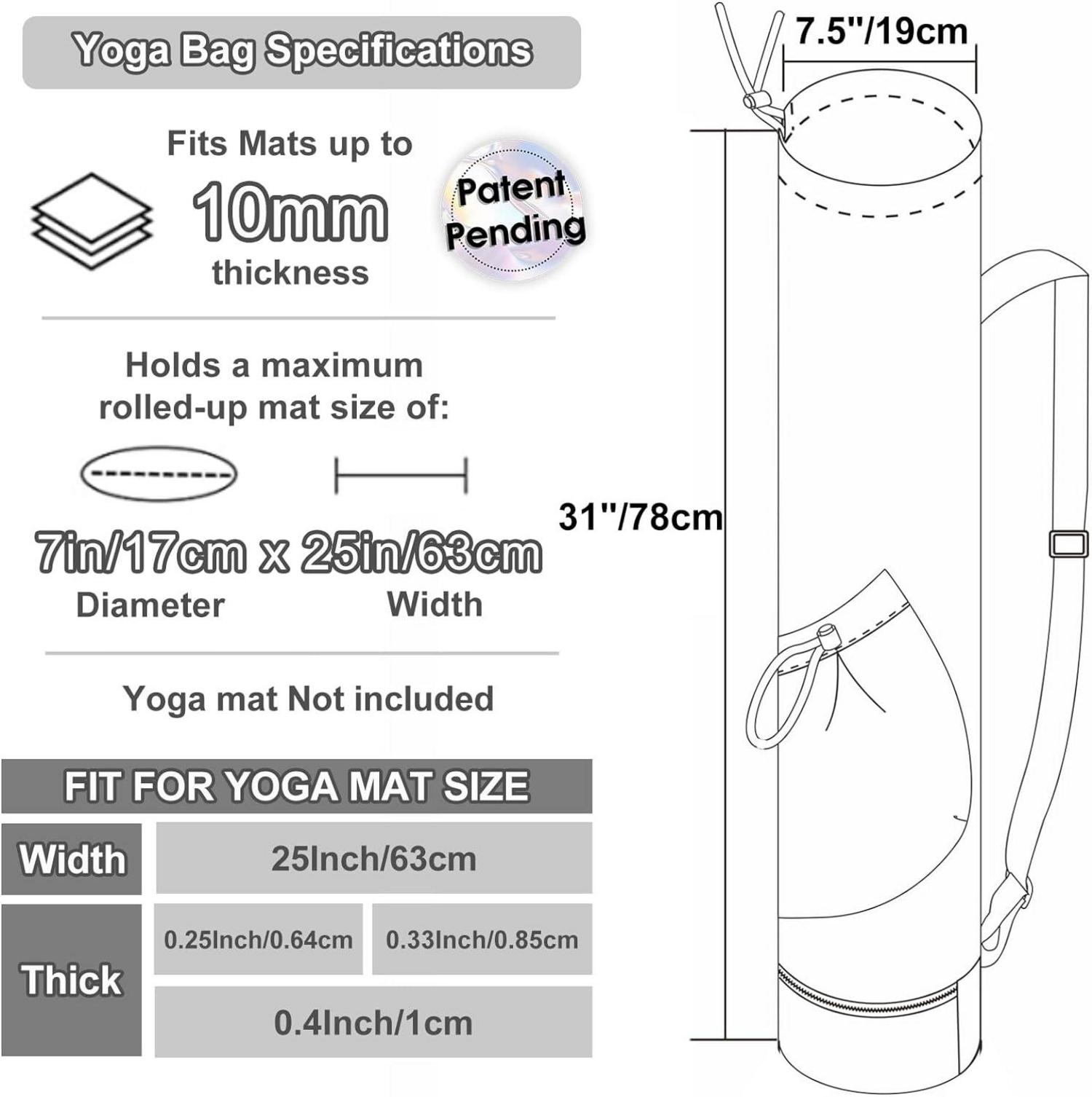Yogatasche Damen Gym Sporttasche Pilates Yoga Zubehör Grau Blau