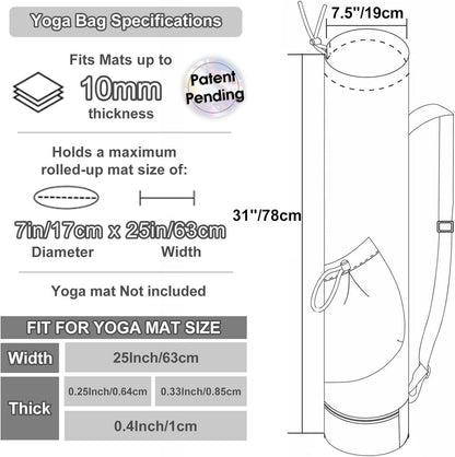 Yogatasche Damen verstellbarer Schultergurt Nassfach Flaschentasche