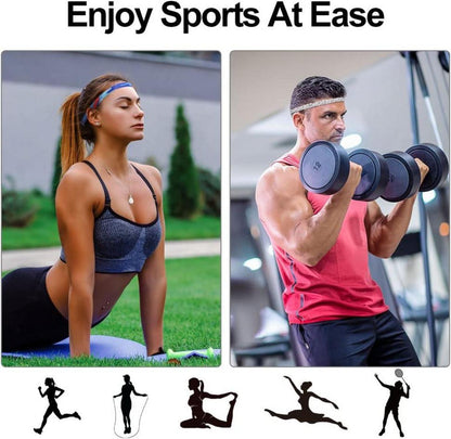 5er Set elastische Sport-Stirnbänder in verschiedenen Farben