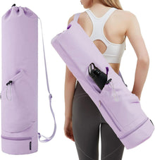Yogatasche mit Nassfach und Flaschentasche lila Gym Yoga Tasche