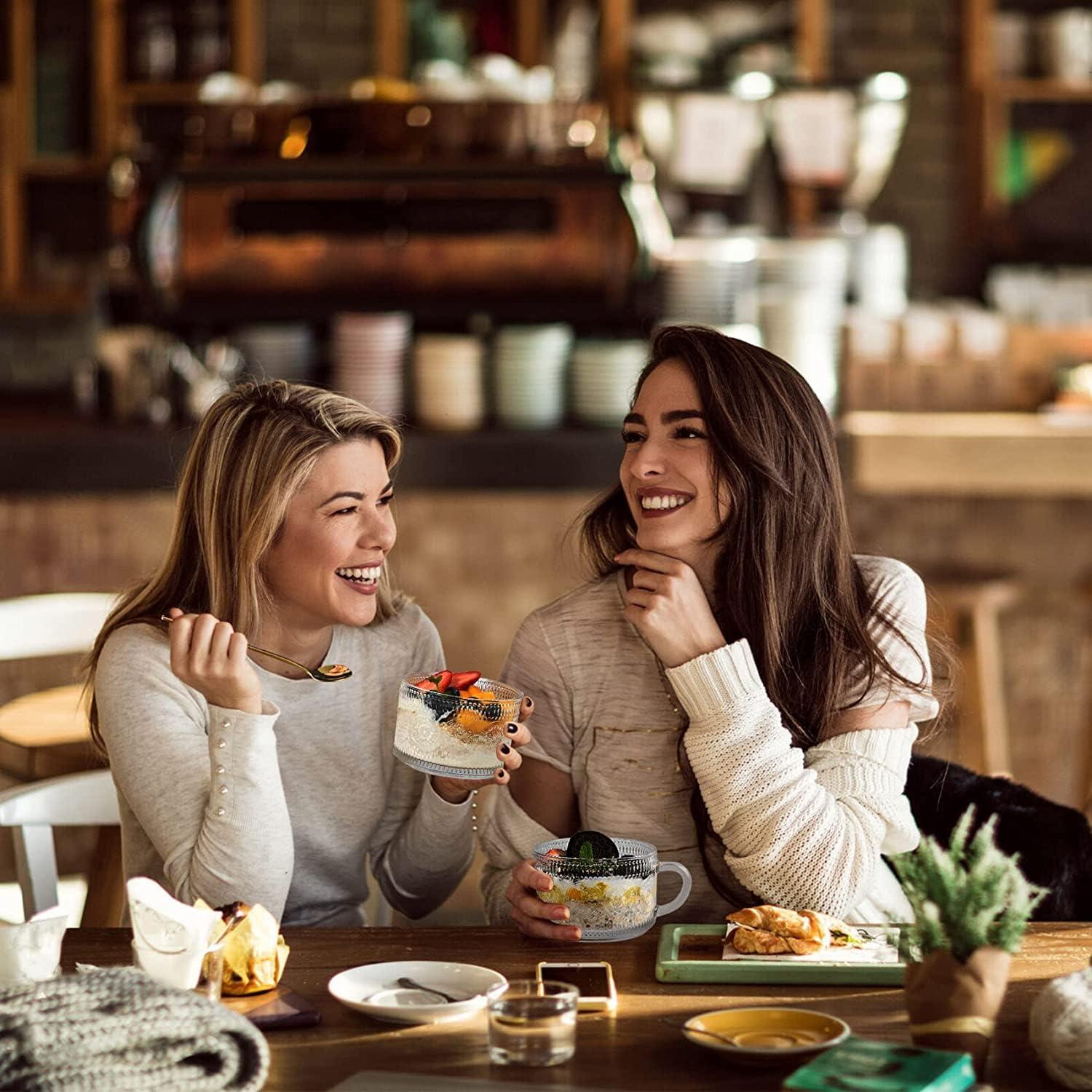 Großes 4er Latte Macchiato Gläser Set Vintage Design