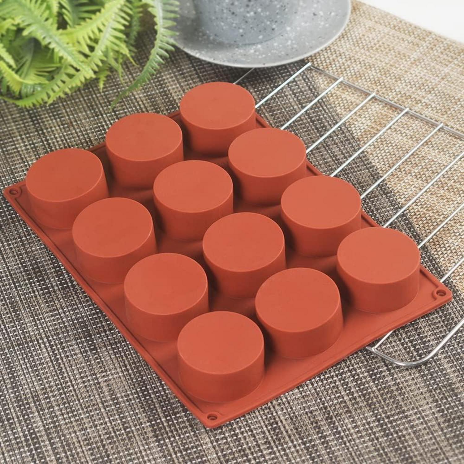 Silikonform für Cake Pops Seife Schokolade Kekse 2er Pack 12 Mulden