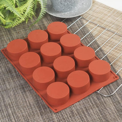Silikonform für Cake Pops Seife Schokolade Kekse 2er Pack 12 Mulden