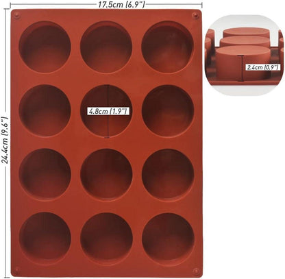 Silikonform für Cake Pops Seife Schokolade Kekse 2er Pack 12 Mulden